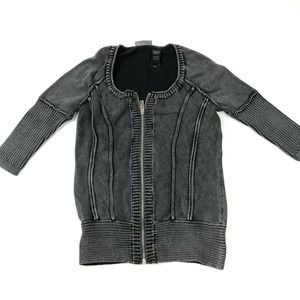 DKNY Full Zip Jacket Womens S Faded Distressed